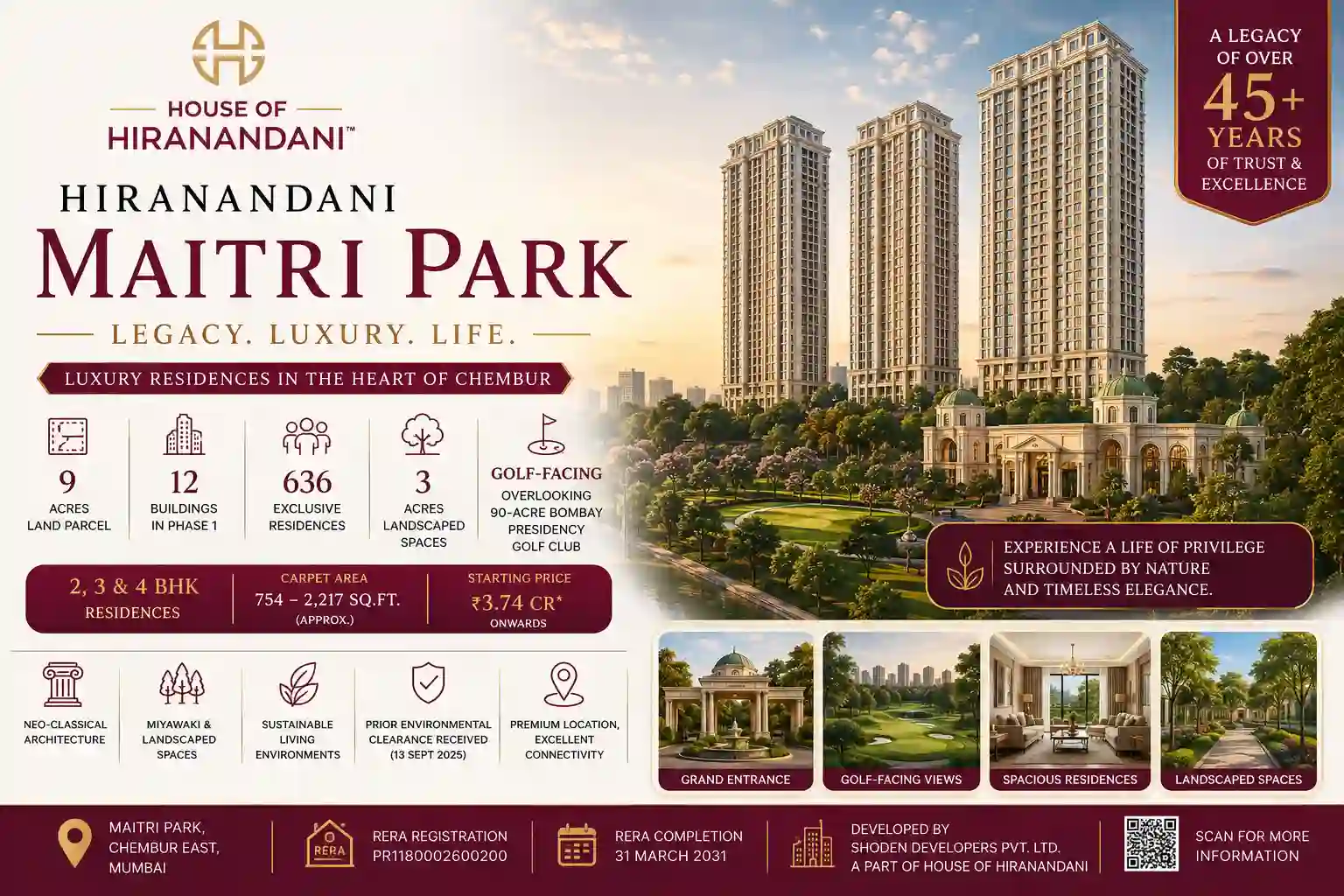 Hiranandani Maitri Park - Luxury Golf-Facing Residences in Chembur East, Mumbai